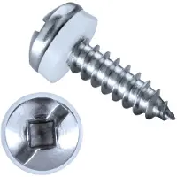 Goebel 1000 Linsenblechschrauben 4,2 x 13 mm Edelstahl A2 PA Scheibe Längsschlitz Schrauben Blechschraube