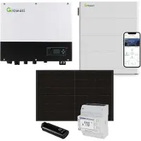 Growatt 6,9kWp PV Komplettanlage mit Glas Glas Modulen und 7,6kWh Speicher