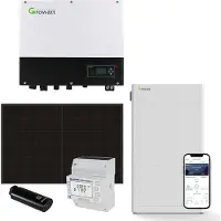 Growatt 5kWp PV Komplettanlage mit Glas Glas Modulen und 12,8kWh Speicher
