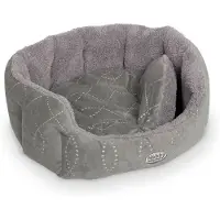 Nobby 71550, Korb Haustierbett, Drinnen, Hund, Grau, Oval, Plüsch