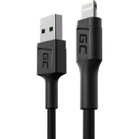 Green Cell KABGC24, 0,3 m, Lightning, USB A, Stecker, Stecker, Schwarz