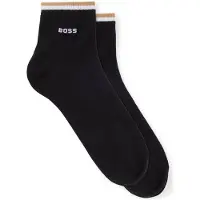 BOSS Zweierpack kurze Socken mit Signature-Streifen an den Bündchen Grösse 39-42