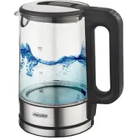 Mesko MS 1301 Wasserkocher 1,7 L - 2200 W mit Temperaturregelung & Warmhaltefunktion, Schwarz