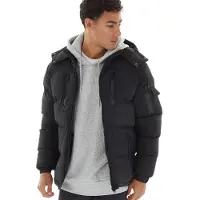 Brave Soul Herren Brockhall Pufferjacke Schwarz