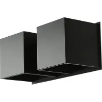 Licht-Erlebnisse Wandlampe Schwarz Aluminium eckig Modern stylisch BRUCCIA Wandleuchte Up Down Lampe Wohnzimmer Flur
