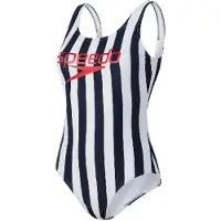 Speedo Ice Cream U-Back Marineblau/Weiß Damen Badeanzug