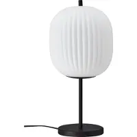 FABAS LUCE Domizia Tischleuchte in Schwarz aus Metall und mundgeblasenem Glas, edles Design, E27-Fassung (40W), ideal für Innenbeleuchtung, Schutzklasse II