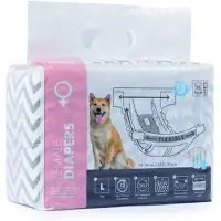 M PETS Hundewindeln Hündin - L - 10 Stück