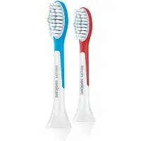 Philips Sonicare For Kids Standard-Bürstenkopf für Schallzahnbürste HX6042/05, 2 Stück(e), Blau, Rot, Weiß, Sonicare for Kids