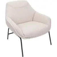 MCW Lounge-Sessel -J77, Cocktailsessel Sessel, Bouclé Stoff Metall