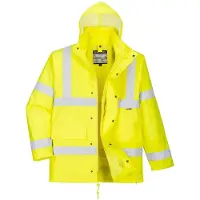 Portwest 4 in 1 Warnschutzjacke S468" 300D Industrie Warnschutzkleidung - Gelb XL"