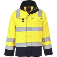 Portwest Multinorm Warn-Jacke Flammhemmend FR61" BizflameTM Work HV - Gelb/Marine XL"