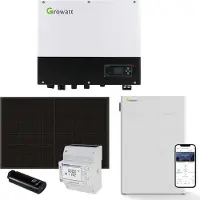 Growatt 9,2kWp PV Komplettanlage mit Glas Glas Modulen und 10,2kWh Speicher