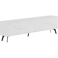 Skye Decor , Dune - White, Fernsehtisch, Weiß, 100 % MELAMINBESCHICHTETE SPANPLATTEN, 180 x 29,6 x 50 cm