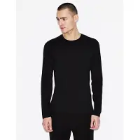Armani Exchange für Herren. 8NZM77ZJA5Z1200 Maglia-Pullover schwarz (L), Lässig, Baumwolle, Recycelte Baumwolle