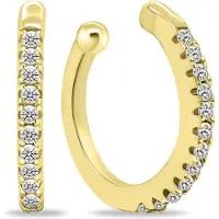 Brilio Silver - Trendy gold-plated earrings with clear zircons EA694Y