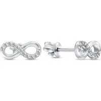 Brilio Silver - Modern silver Infinity earrings EA360W