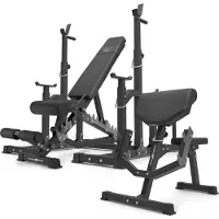 Marbo-sport Marbo Sport - Set MS5_2.0 | Doppelseitige Bank + verstellbare Ständer + Scott Bank - mit höhenverstellbaren Armpolster