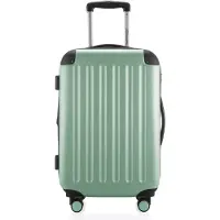 Hauptstadtkoffer - Spree - Handgepäck mit Erweiterung, Koffer auf Rollen, Trolley Flugzeug Hartschalenkoffer Hand Luggage TSA, 55 cm, Cabin Bag max 42 Liter,Mint