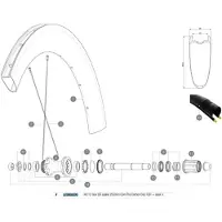 Mavic Comete Pro Carbon Ust Disc Hintere Rechte Speichen 12 Einheiten