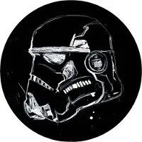 Komar Fototapete "Vlies selbstklebend - Star Wars Ink Stormtrooper - Größe 125 x 125 cm" bedruckt glatt Kinderzimmer