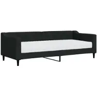 vidaXL Tagesbett mit Matratze Schwarz 80x200 cm Stoff