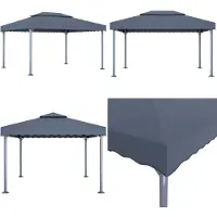 The Living Store Pavillon 400 x 300 cm Anthrazit Aluminium