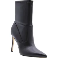 GUESS Schwarze Damen Lederstiefel mit niedrigem Absatz Semmi