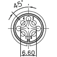 Lutronic 0251 04 Rundsteckverbinder Stecker, gerade Gesamtpolzahl: 4 1 St.