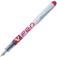 Pilot Einweg-Fllhalter V-Pen, Federbreite: 0,4 mm, pink