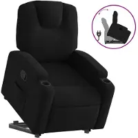 vidaXL Relaxsessel mit Aufstehhilfe Schwarz Stoff