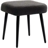 HOMCOM Fußhocker-42L x 42B x 44H cm-Dunkelgrau | Gr.: onesize