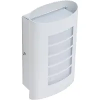 LINDBY LED-Außenwandleuchte Ismael, weiß, Alu, Höhe 26,8 cm