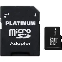 Platinum 32 GB MicroSDHC Card Class 10 + SD Adapter retail