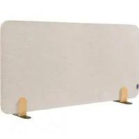 Legamaster Akustik-Tischtrennwand Elements, PET-Kern, Stoffoberfläche pinnbar, inkl. 2 Fußhalterungen, B 1200 x H 600 x T 21 mm, soft beige