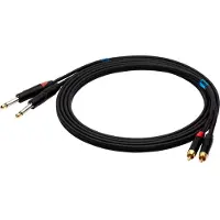 SOUND STATION QUALITY (SSQ) RCAJM1 SS-1427 Kabel 2x RCA - 2x Jack Mono 6 3 mm 1 m Schwarz