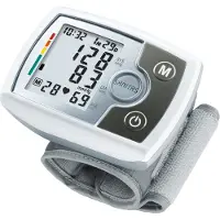 Sanitas Handgelenk-Blutdruckmessgerät "SBM 03 Messung von Blutdruck und Puls am Handgelenk" Mit farbiger Einstufung der Messergebnisse, Medizinprodukt