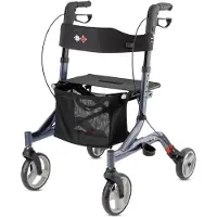 Bischoff & Bischoff Rollator Capero, faltbar, Leichtgewichtrollator mit Rückengurt, Nachtblau