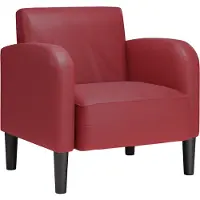 vidaXL Sessel mit Armlehnen Weinrot 54 cm Kunstleder