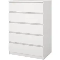 Ebuy24 Naia Kommode 5 Schubladen weiß.