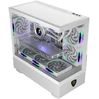 KeepOut XC-301W GLASS, PC, Weiß, micro ATX, Micro-ITX, Stahl, Gehärtetes Glas, SPCC, Gaming, Bernstein, Blau, Grün, Rot