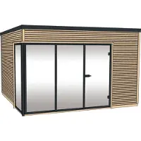 Weka Saunahaus "Cubilis" Set, 7,5 kW-Ofen mit digitaler Steuerung