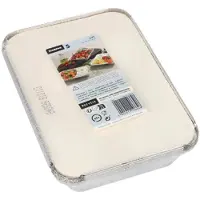 Starpak Schalen, Alu + Einlegedeckel, PE-beschichtet eckig 0,8 l 4 cm x 15 cm x 21,4 cm, 9 x 5 Stück 45 Stück
