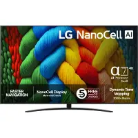 LG NanoCell AI TV NANO 86'' 2025 Smart TV 81A6A, 2,18 m (86"), 3840 x 2160 Pixel, NanoCell, Smart-TV, WLAN, Schwarz