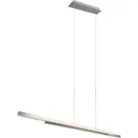 Reality LED-Pendelleuchte - 110 x 150 cm - 2-flammig - Nickelfarben - Metall - höhenverstellbar