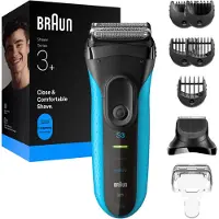 Braun 735483, Folienschaber, Schwarz, Blau, Akku, Nickel-Metallhydrid (NiMH), Integrierte Batterie, 45 min