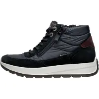 Ara Sneakerboots "NEW YORK", Damen, Gr. 3,5 (36), Warmfutter, schwarz (schwarz, dunkelrot), Textil, Veloursleder, Schuhe Sneakerboots, Winterboots, Snowboots mit Gore-Tex, H-Weite