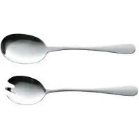 Esmeyer Salatbesteck SYLVIA, 2-teilig, Länge: 208 mm aus Chrom-Edelstahl 18/0, spülmaschinengeeignet