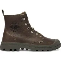 Palladium Lederstiefeletten Pampa mit Reißverschluss, Grün 41 EU