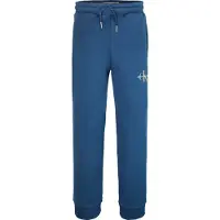 Calvin Klein Jeans Jogginghose Monogram Logo IU0IU00285 M Blau Regular Fit